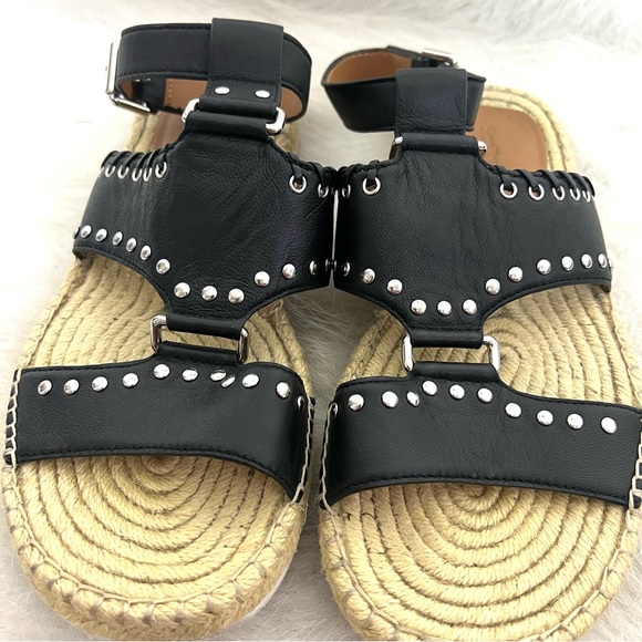 See by Chloe Yuna Espadrille Woven Studded Leather Sandals - Picture 10 of 11